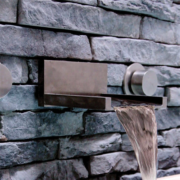 F202ALT-1 - Quarto Square Open Spout Wall Mounted Waterfall Tub Filler - Image 3