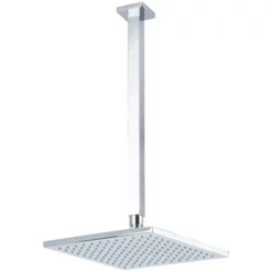 F703-2/14 - 8" Shower Rainhead Ceiling Mount 14" Arm, Square
