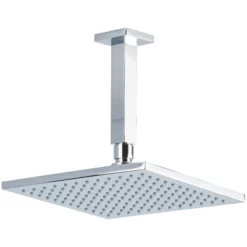 F703-2/5 - 8" Shower Rainhead Ceiling Mount 4.75" Arm, Square