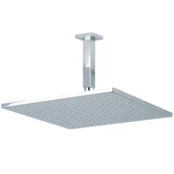 F907-12/5 - 12" Shower Rainhead Ceiling Mount 4.75" Arm, Square