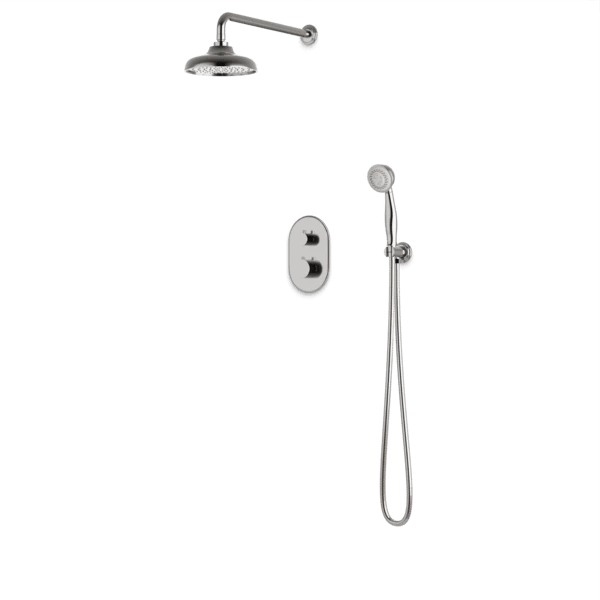 PS140CL - Classic Thermostatic Shower Trim Kit With Wall Mount Shower Head, Hand Held Shower - Image 2