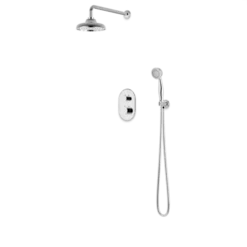 PS140CL - Classic Thermostatic Shower Trim Kit With Wall Mount Shower Head, Hand Held Shower