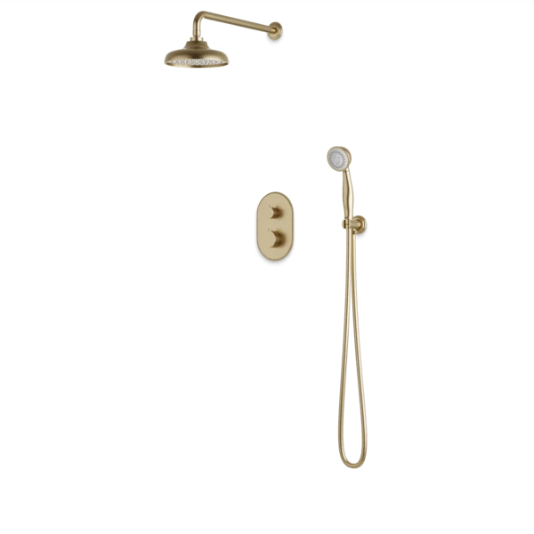 PS140CL - Classic Thermostatic Shower Trim Kit With Wall Mount Shower Head, Hand Held Shower - Image 4