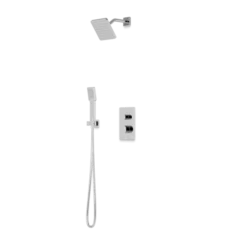 TS071 - Square & Round Thermostatic Shower Trim Kit With Hand Held Shower