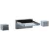 F202ALT-6 - Quarto Square 3-Hole Open Spout Deck Mounted Tub Filler With Cube Controls
