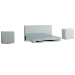 F202-14 - Quarto Square 3-Hole Wall Mounted Waterfall Tub Filler