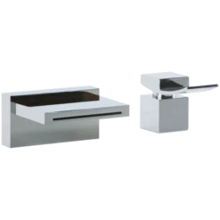 F202-3 - Quarto Square 2-Hole Deck Mounted Tub Filler With Lever Control