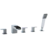 F802-4 - Kascade Transitional 5-Hole Deck Mounted Tub Filler With Hand Shower