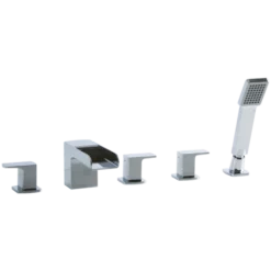 F802-4 - Kascade Transitional 5-Hole Deck Mounted Tub Filler With Hand Shower