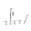 F502-10 - Opera Round 5-Hole Deck Mounted Tub Filler With Hand Shower