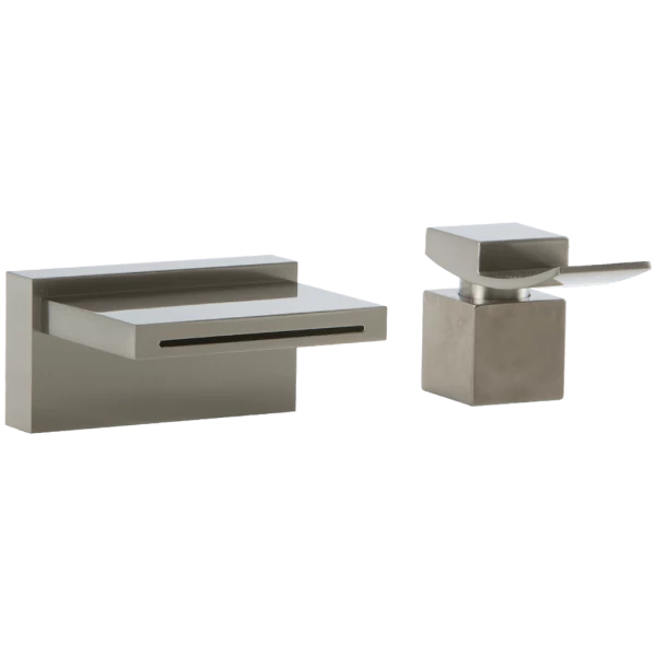 F202-3 - Quarto Square 2-Hole Deck Mounted Tub Filler With Lever Control - Image 2