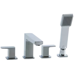 F702-2 - Safire Transitional 4-Hole Deck Mounted Tub Filler With Hand Shower