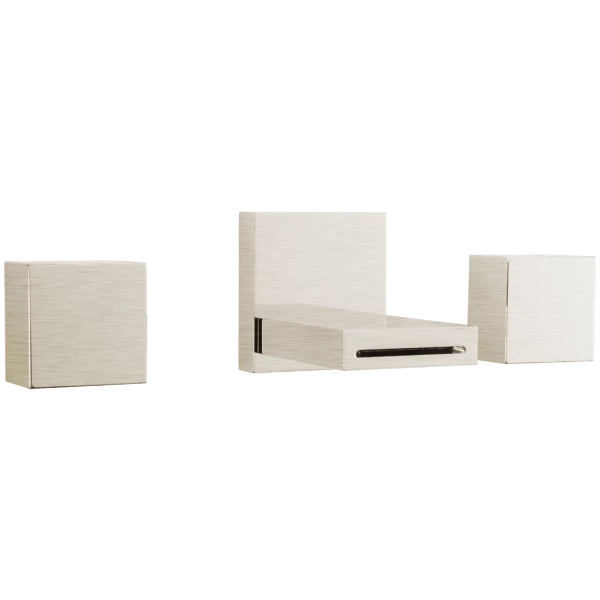 F201-5 - Quarto Square 3" 3-Hole Wall Mounted Waterfall Tub Filler - Image 2