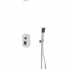 PS142 - Transitional Thermostatic Shower Trim Kit With Wall Mount Shower Head, Hand Held Shower